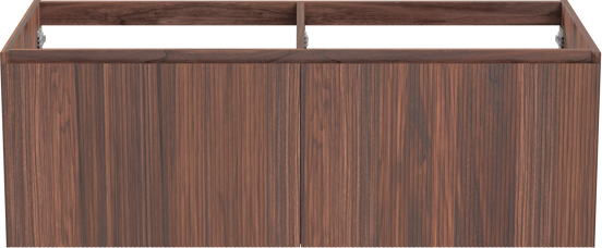 Balmani Fila zwevende wastafelonderkast 135 x 55 cm fineer notenhout 4 lades
