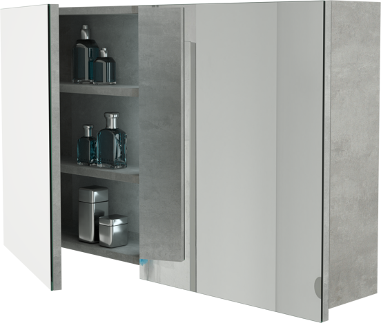 Storke Beta spiegelkast 100 x 60 cm beton zilvergrijs