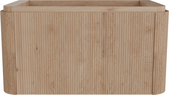 Balmani Moon zwevende wastafelonderkast 100 x 55 cm natuur eik 2 lades vert. sym. Groef
