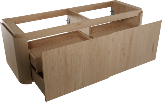 Balmani Moon meuble sous-vasque suspendu 160 x 55 cm chêne naturel 4 tiroirs