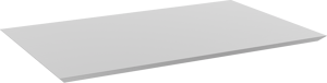 Balmani Eclips tablette simple Solid Surface blanc mat 90 x 55 cm