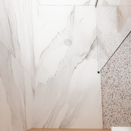 Luca Varess Suite receveur de douche 180 x 90 cm marbre composite Marble White 