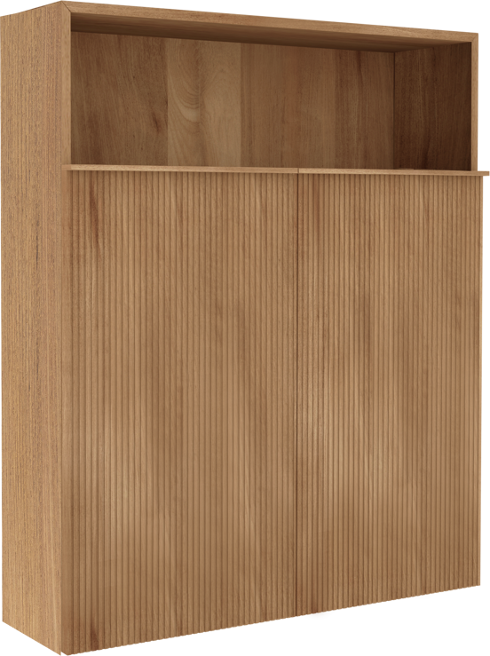 Balmani Forma Badhochschrank: Hängend, Teak, 100 x 30 x 120 cm