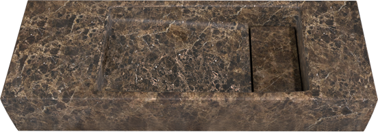 Balmani Mood Handwaschbecken: Dark Emperador Marmor, 55 x 20 cm
