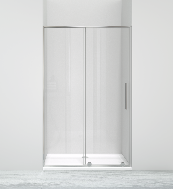 Luca Varess Morano douche schuifdeur 120 x 190 cm helder glas glanzend chroom profiel