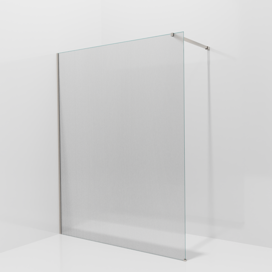Balmani Modular inloopdouche: 160 x 200 cm, Ribs met coating, Brushed CoolMetal profielen