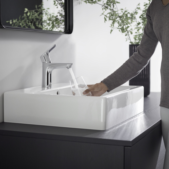 Hansgrohe Focus 100 Coolstart Waschbecken Armatur: Chrom glänzend