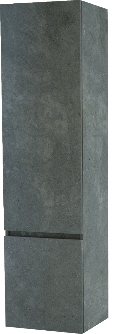 Balmani Cubo/Lucida zwevende badkamerkast links beton donkergrijs 45 x 35 x 169 cm