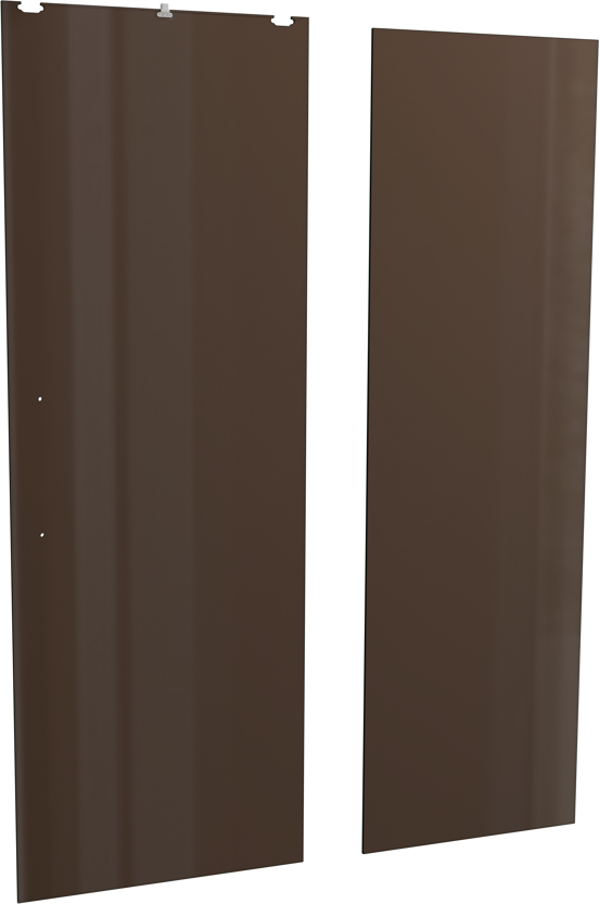 Balmani Senses Design Dusche Schiebetür umkehrbar 140 cm x 210 cm Bronze Glas