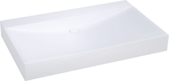 Balmani Wave enkele wastafel matte Solid Surface 90 x 55 cm