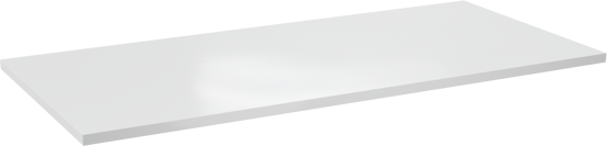 Linie Lado enkel of dubbel wastafelblad hoogglans wit composiet marmer 100 x 46 cm