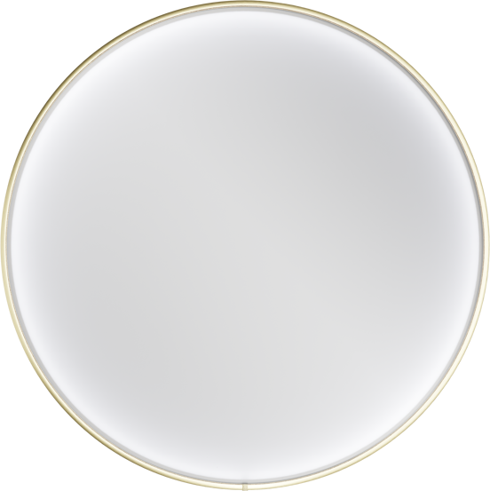 Balmani Secret rond badkamerspiegel Brushed Champagne Gold Ø 80 cm met spiegelverlichting en anti-damp