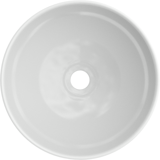 Linie Lavo vasque à poser porcelaine blanc brillant rond Ø 32 cm