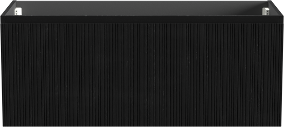 Storke Ribs hängender Waschbeckenunterschrank: 120 x 52 cm, Eiche Schwarz, 2 Schubladen