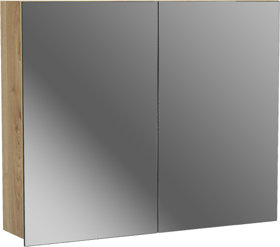 Balmani Lucida spiegelkast 90 x 72 cm ruwe eik