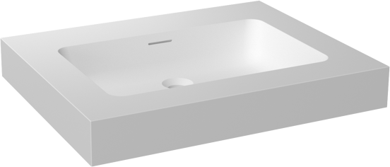 Storke Mata High Einzelwaschtisch, Solid Surface matt, 65 x 52 cm