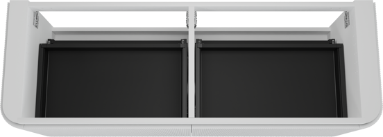 Balmani Moon zwevende wastafelonderkast 160 x 55 cm mat wit 2 lades vert. sym. Groef