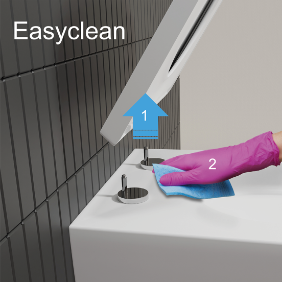 Linie Aviso staand toilet hoogglans wit met spoelrand