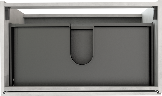 Storke Edge staande wastafelonderkast 80 x 46 cm beton zilvergrijs 3 lades