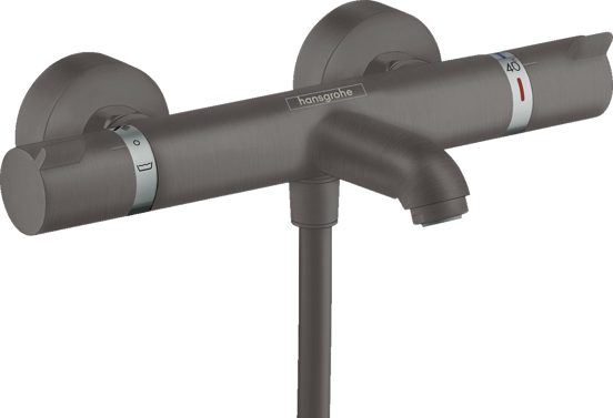 Hansgrohe Ecostat Comfort Robinet de baignoire mural thermostatique brushed black chrome