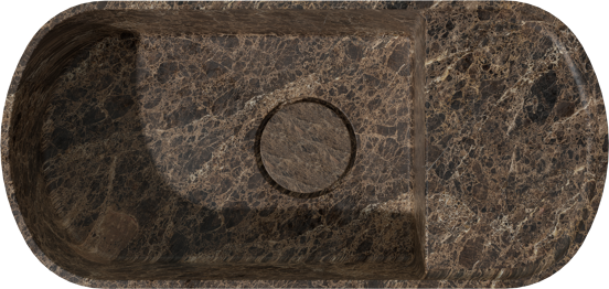 Balmani Livo handenwasser 42 x 20 cm Dark Emperador marmer