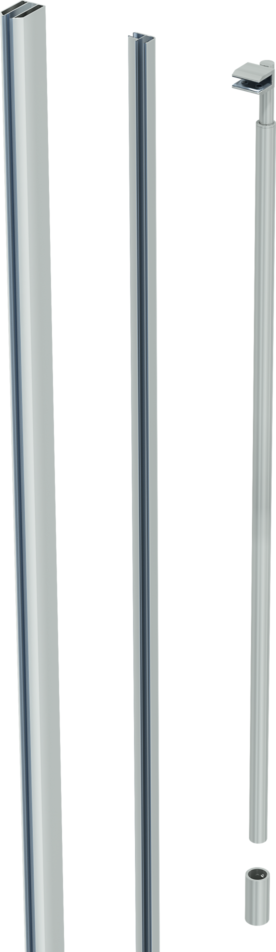 Linie Walk-in II jeu de profilés d'angle verre 8 mm chrome