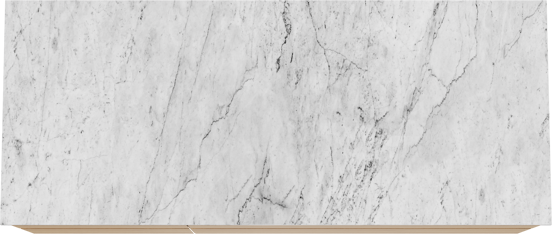 Balmani Mitra zwevend badkamermeubel 135 x 55 cm natuur eik met Stretto enkel of dubbel tablet in marmer carrara