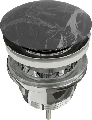 Balmani Click Curved afvoerplug afsluitbaar Pietra Grey