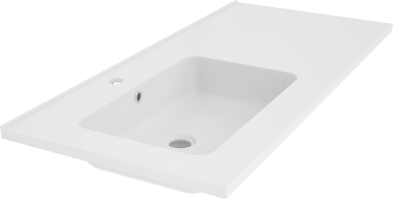 Linie Vano Waschtisch, links, Marmorkomposit matt, 100 x 46 cm