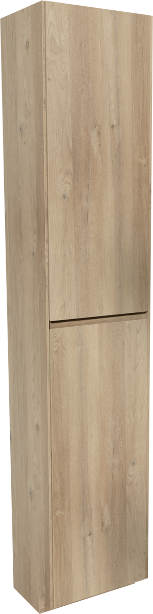 Storke Edge Badhochschrank: Stehend, rechts, Eiche rustikal, 40 x 30 x 200 cm