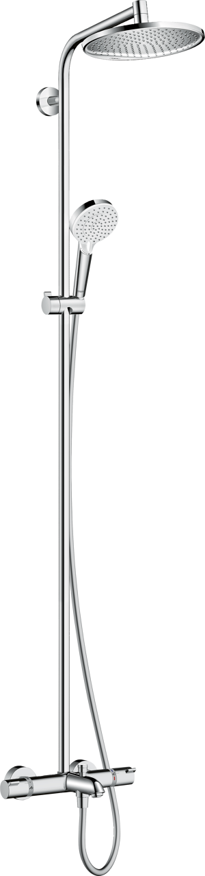 Hansgrohe Crometta S240 Duschsystem mit Thermostat-Armatur Chrom glänzend
