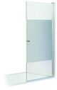 Luca Varess Cyrus pare-baignoire simple 85 cm verre transparent avec bande matte profil chrome