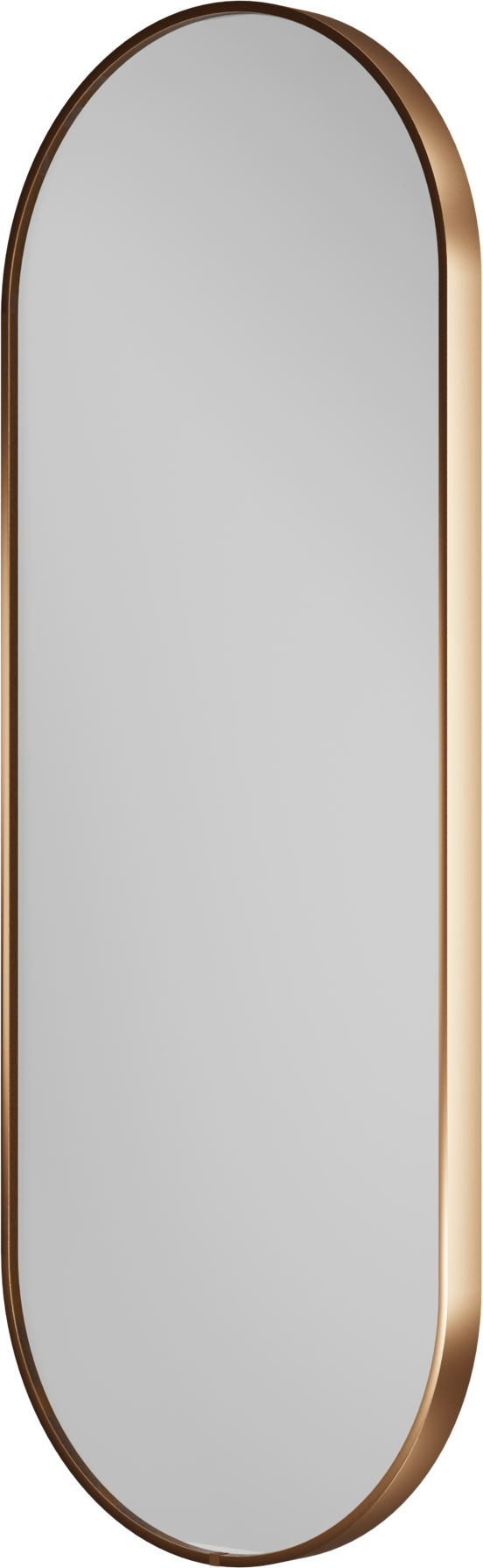 Balmani Secret ovaal badkamerspiegel Brushed RoseGold 45 x 120 cm met spiegelverlichting en anti-damp