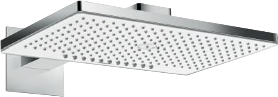Hansgrohe Rainmaker Select 460 rechthoekige regendouchekop met muursteun 46 x 27 cm glanzend chroom