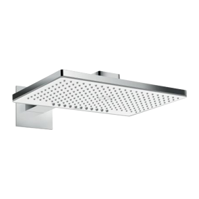 Hansgrohe Rainmaker Select 460 rechthoekige regendouchekop met muursteun 46 x 27 cm glanzend chroom
