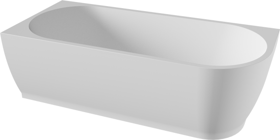 Linie Paulo baignoire d'angle gauche duo 180 x 80 cm acrylique blanc mat
