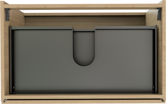Storke Edge meuble sous-lavabo a poser 85 x 52 cm chêne naturel 3 tiroirs