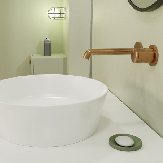 Blaufoss Pavilion inbouw wastafelkraan Brushed Rosegold incl. inbouwelement