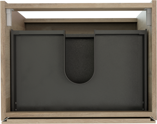 Storke Edge meuble sous-vasque a poser 60 x 46 cm chêne brut 3 tiroirs