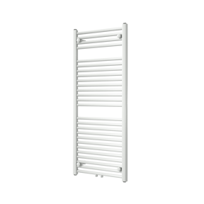 Vipera Kanza enkele handdoekradiator 50 x 120 cm centrale verwarming glanzend wit zij- en middenaansluiting 543W