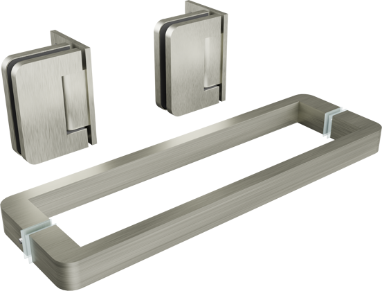 Balmani Modular douchedeur scharnieren en greep brushed coolmetal