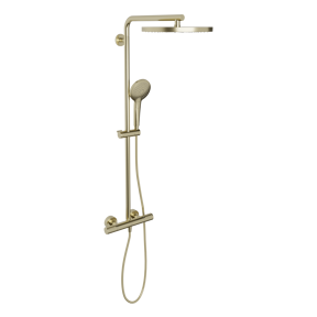 Blaufoss Nola 300 colonne de douche de pluie robinet thermostatique brushed champagne gold