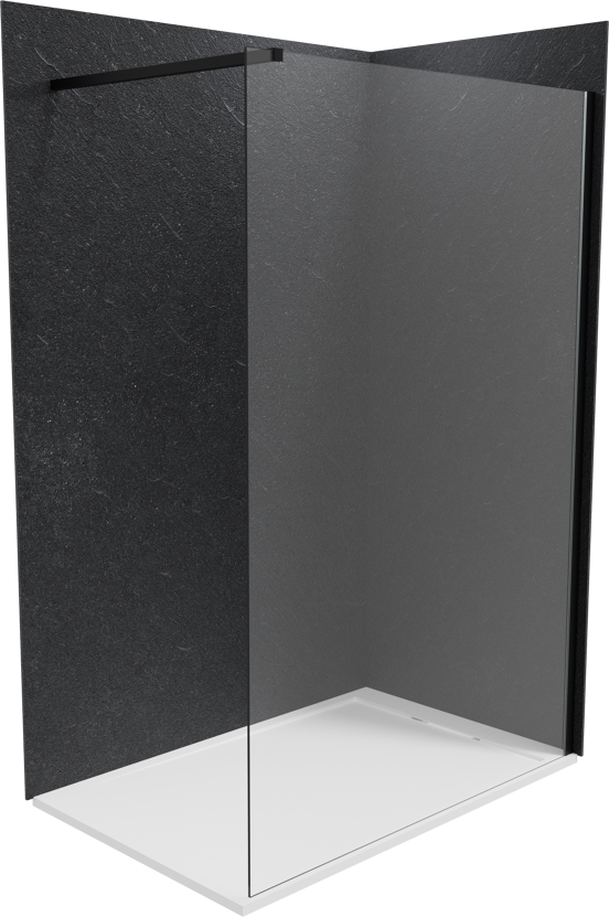 Balmani Zeno panneaux muraux de douche 140 x 80 x 220 cm marbre composite gris graphite texture ardoise