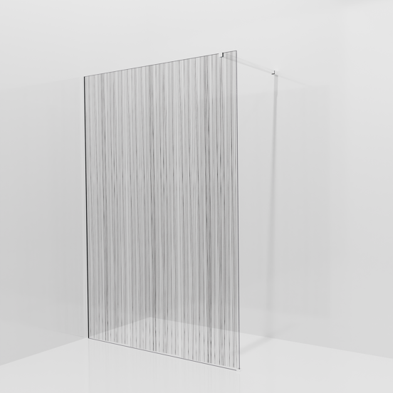 Balmani Modular douche à l'italienne: 140 x 200 cm, Mikado, avec coating, Profil Chrome brillant