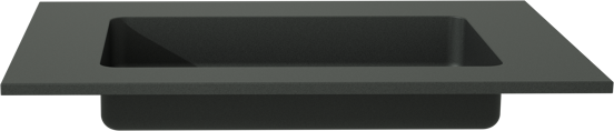 Storke Scuro enkele wastafel mat kwarts 75 x 52 cm