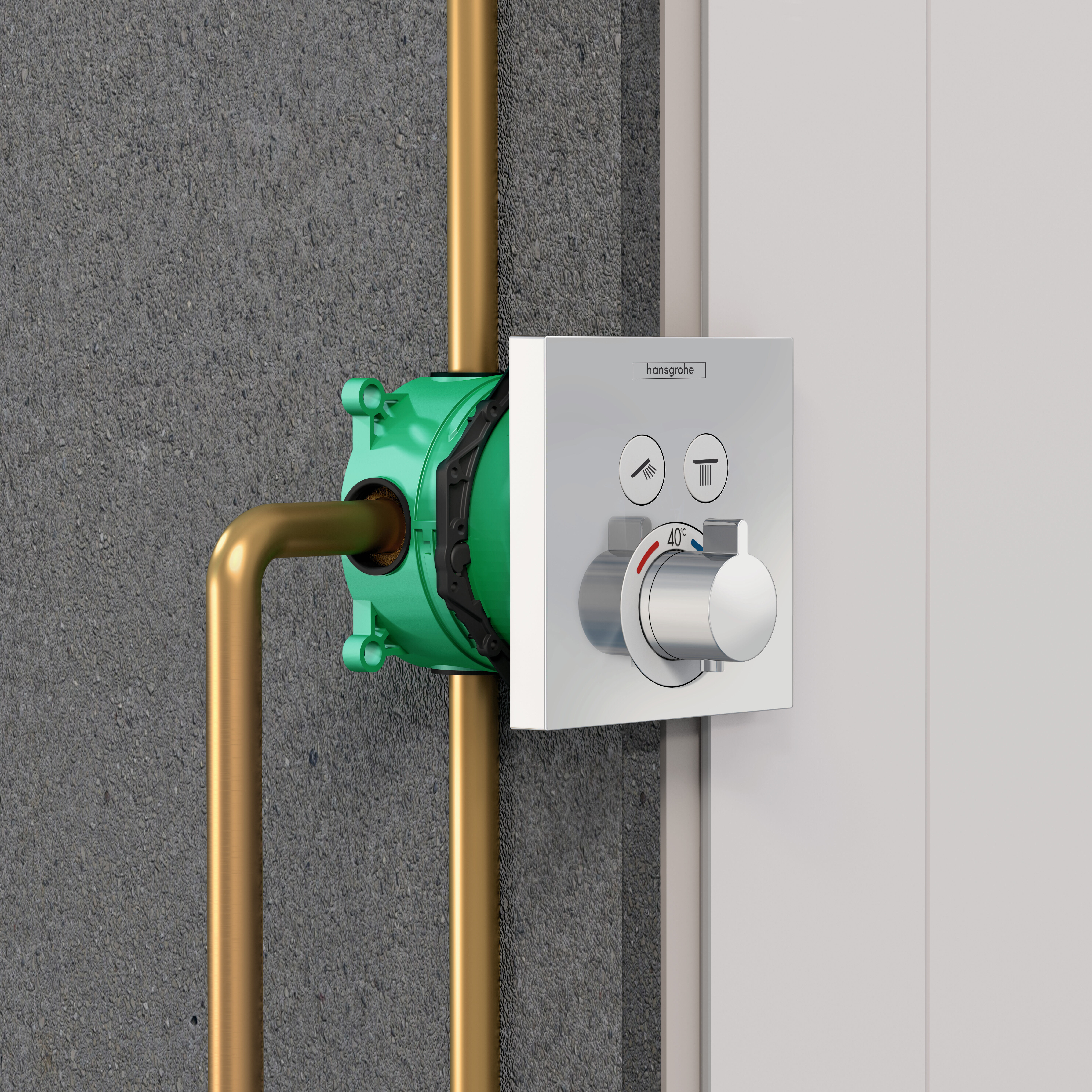 Hansgrohe ShowerSelect Verre Thermostat réservoir pour 2 consommateurs #15738400 