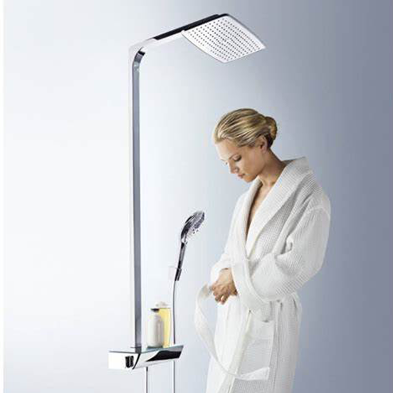 Hansgrohe Raindance Select E 360 colonne de douche de pluie tablette mitigeur thermostatique chrome brillant