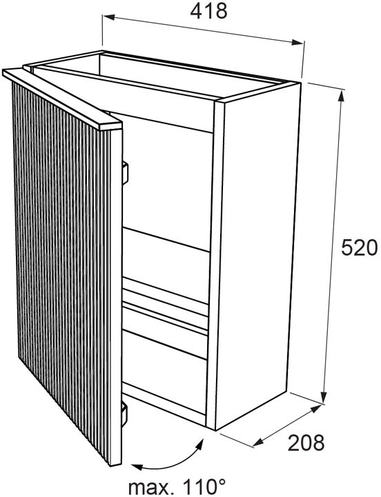 Balmani Forma zwevend toiletmeubel 42 x 21 cm amerikaans notenhout met Dama wastafel in matte Solid Surface