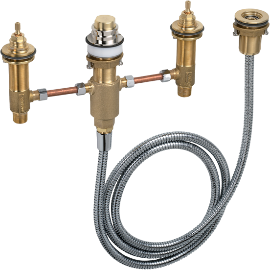 Hansgrohe Basis-Set für 4-Loch-Badewannen-Armatur