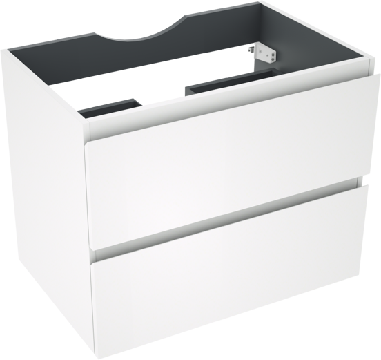 Linie Lado zwevende wastafelonderkast 70 x 46 cm mat wit 2 lades